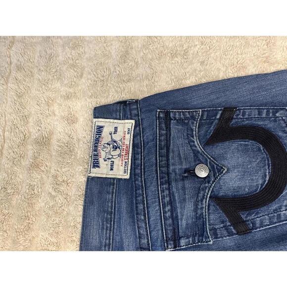 True Religion Y2K Black Cornell straight jeans Size 38 - Picture 8 of 8